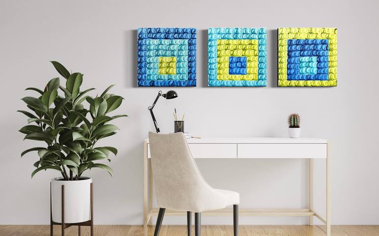 Original Geometric Painting by Veronica Russek