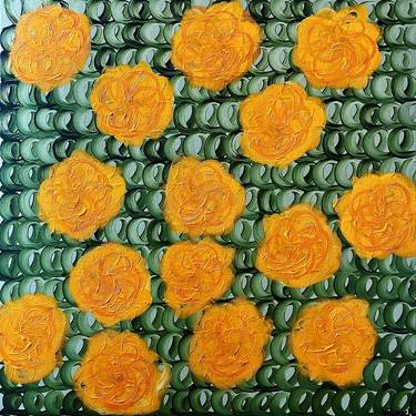 Original Abstract Floral Paintings by Veronica Russek