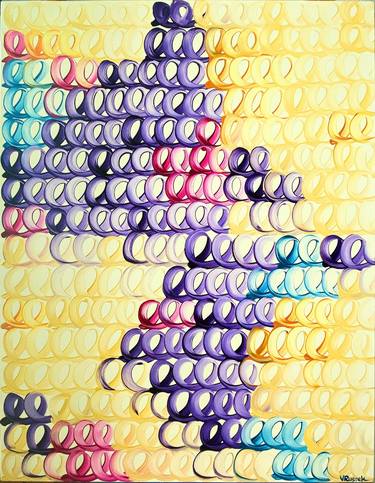 Original Abstract Calligraphy Paintings by Veronica Russek