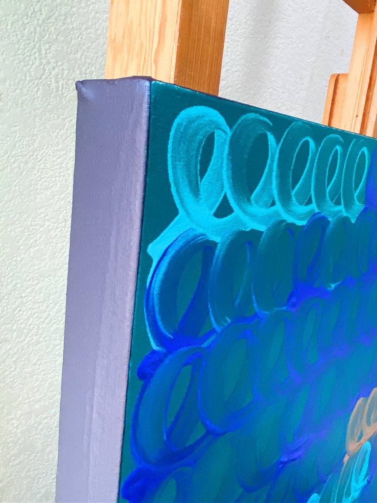 Original Abstract Calligraphy Painting by Veronica Russek