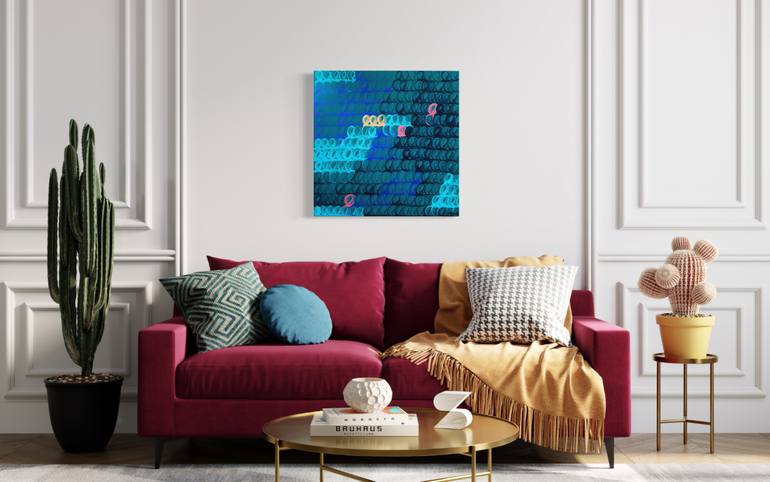 Original Abstract Calligraphy Painting by Veronica Russek