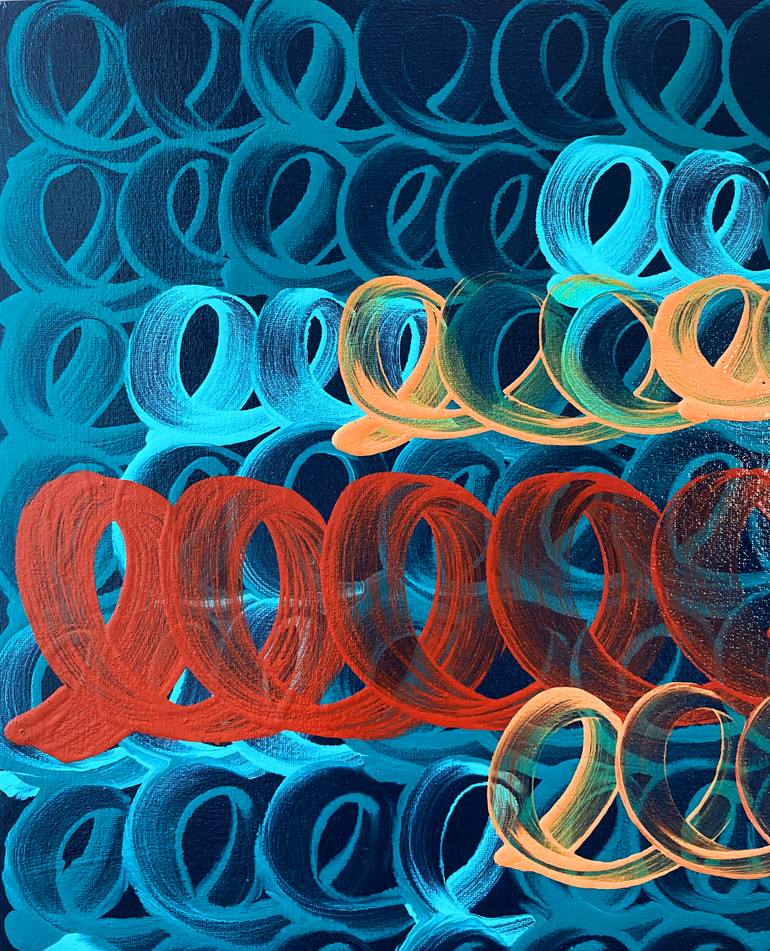 Original Abstract Expressionism Abstract Painting by Veronica Russek