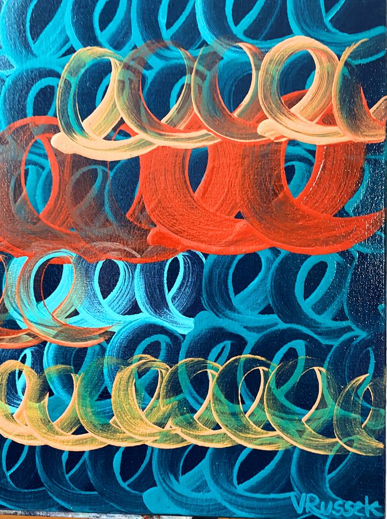 Original Abstract Expressionism Abstract Painting by Veronica Russek