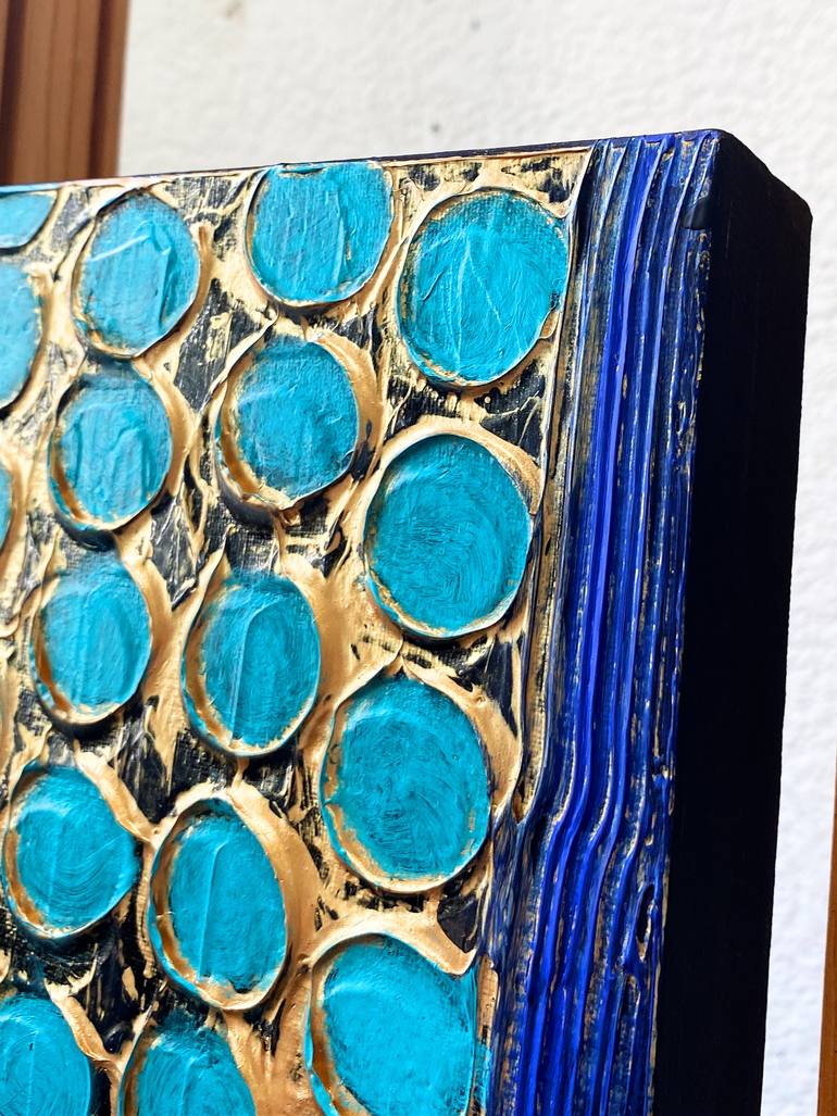 Original Abstract Geometric Painting by Veronica Russek