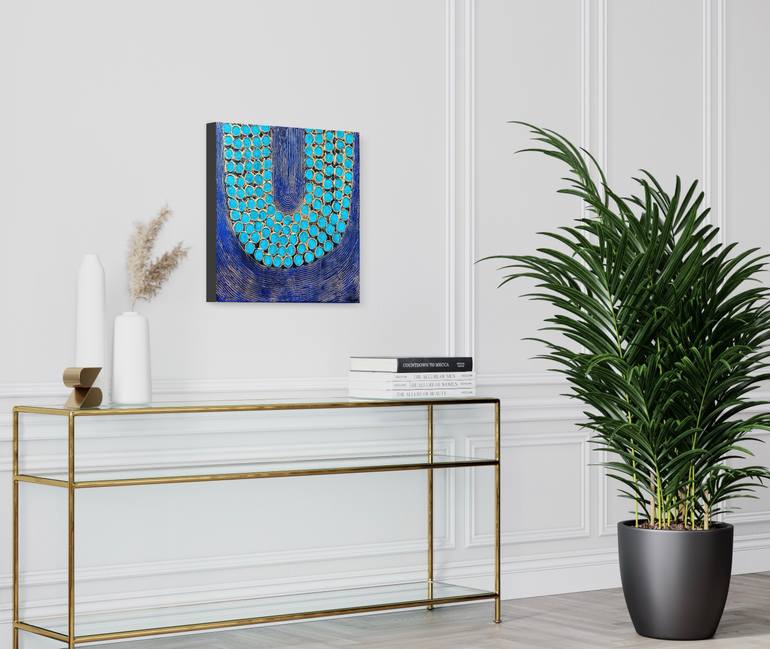 Original Abstract Geometric Painting by Veronica Russek