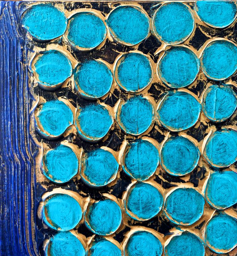 Original Abstract Geometric Painting by Veronica Russek