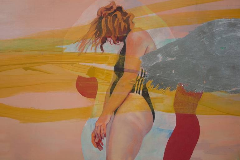 Original Figurative Beach Painting by Jessica Kirkpatrick