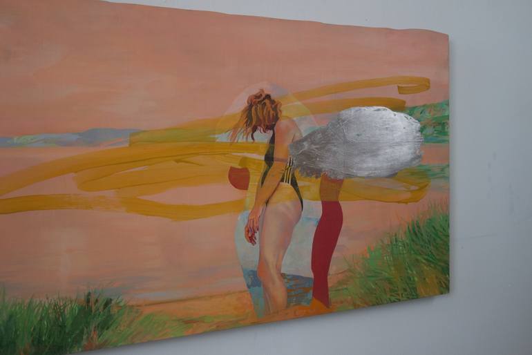 Original Figurative Beach Painting by Jessica Kirkpatrick