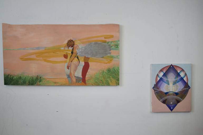 Original Figurative Beach Painting by Jessica Kirkpatrick