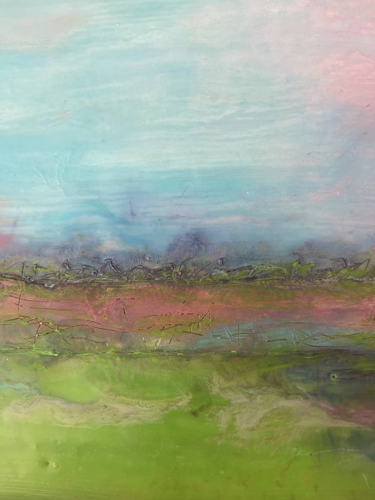 Original Abstract Landscape Mixed Media by Karen Canning