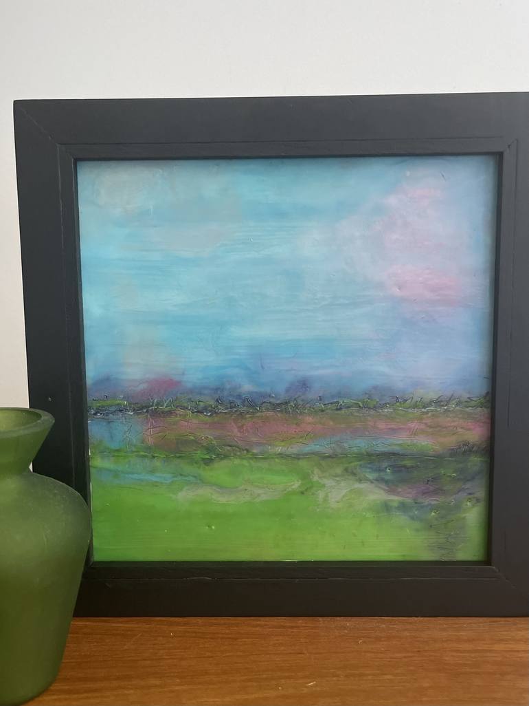 Original Abstract Landscape Mixed Media by Karen Canning