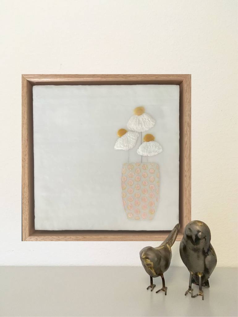 Original Minimalism Floral Mixed Media by Karen Canning