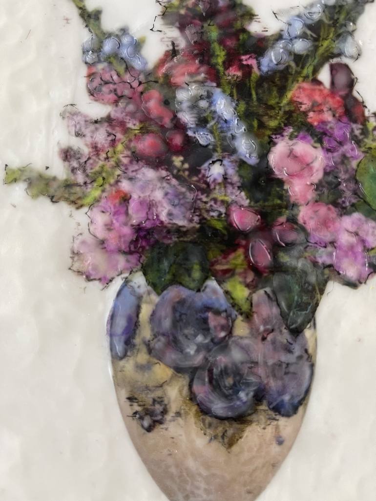 Original Expressionism Floral Mixed Media by Karen Canning