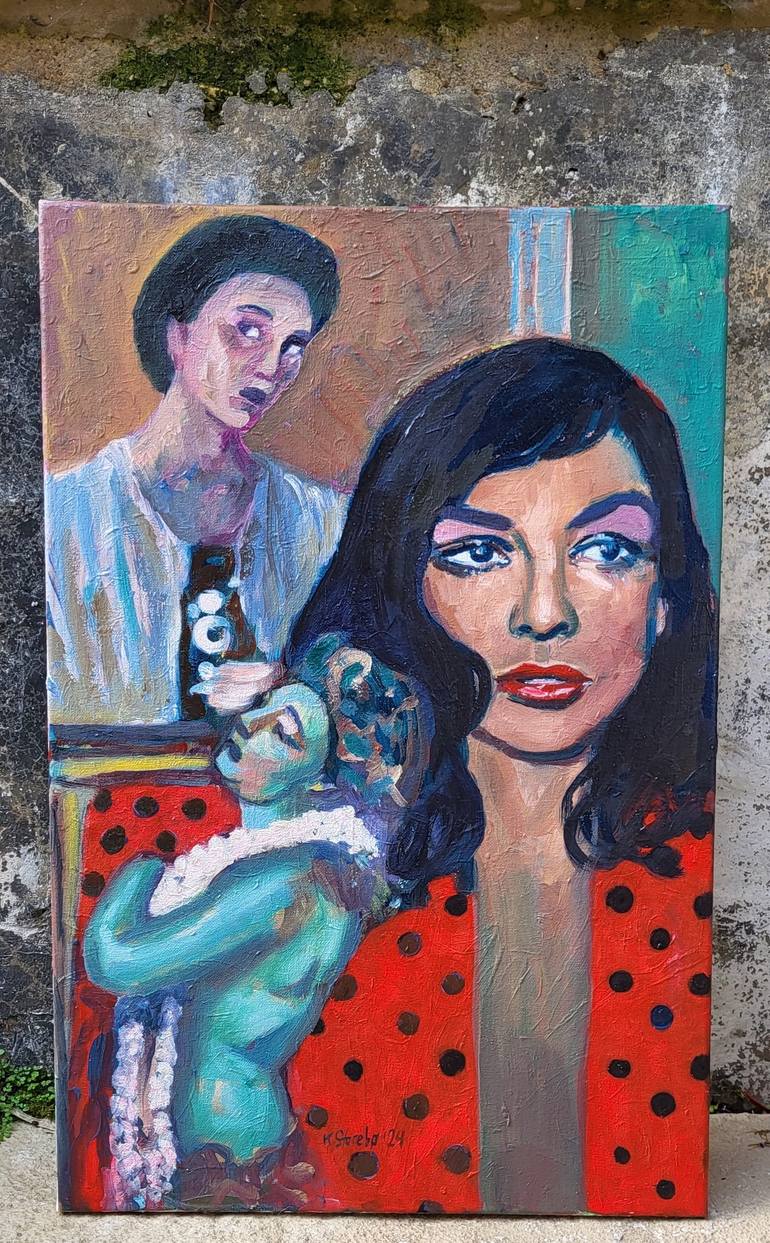 Original Figurative People Painting by katrine storebo