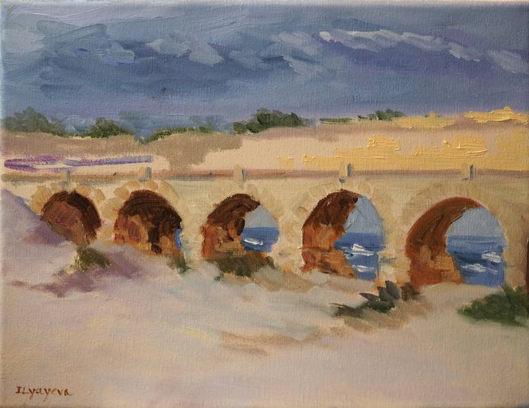 Original Impressionism Architecture Paintings by Alexandra Ilyayeva