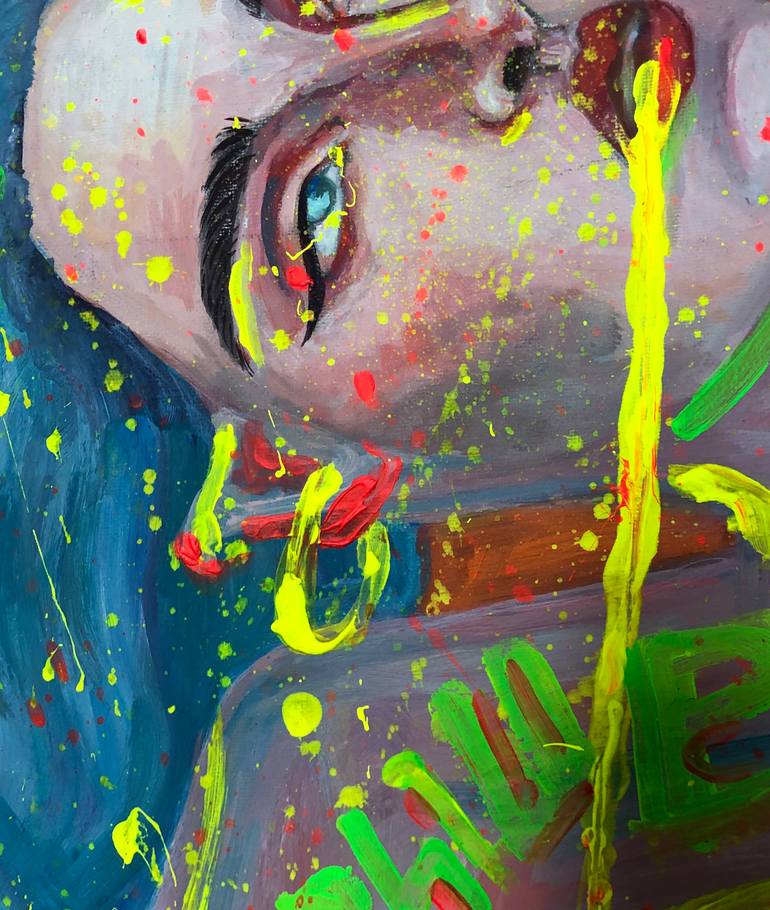 Original Surrealism Women Painting by Anastasia Stein