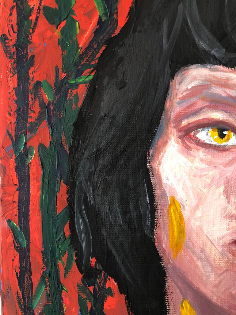 Original Surrealism People Painting by Anastasia Stein