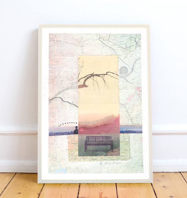 Original Conceptual Landscape Collage by Laura Cunat
