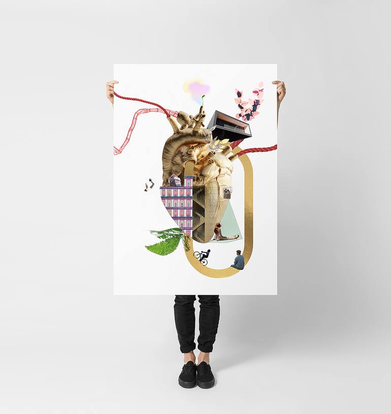 Original Conceptual Love Collage by Laura Cunat