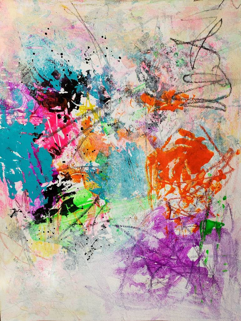 Color Explosion Painting by Dina Ann | Saatchi Art