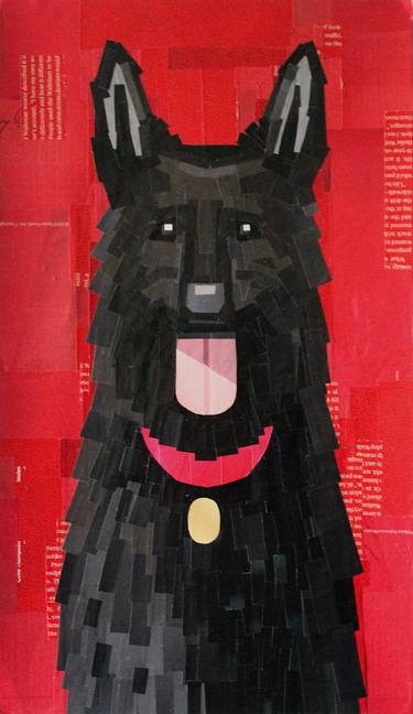 Original Fine Art Dogs Collage by James Gooch