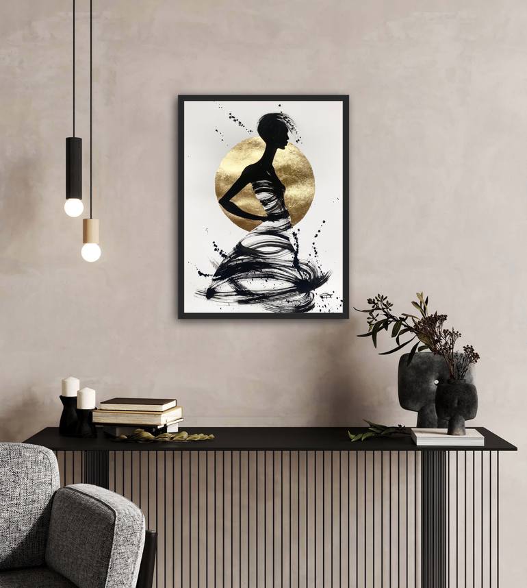 Original Abstract Expressionism Women Mixed Media by Olga Oplyart