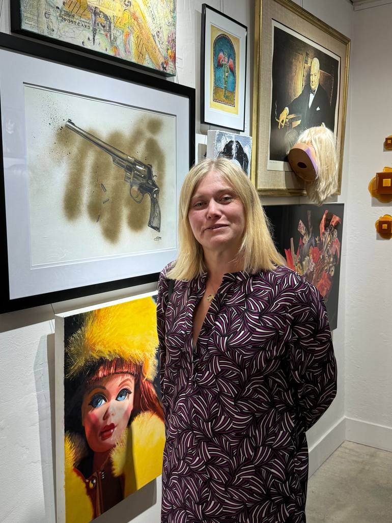 Original Dada Pop Culture/Celebrity Mixed Media by Olga Oplyart