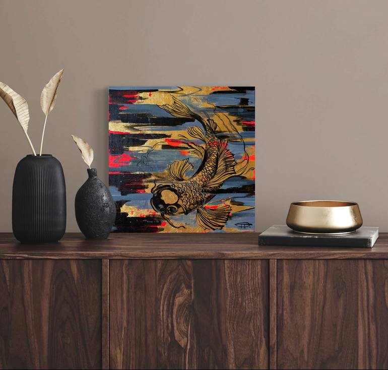 Original Art Deco Animal Mixed Media by Olga Oplyart