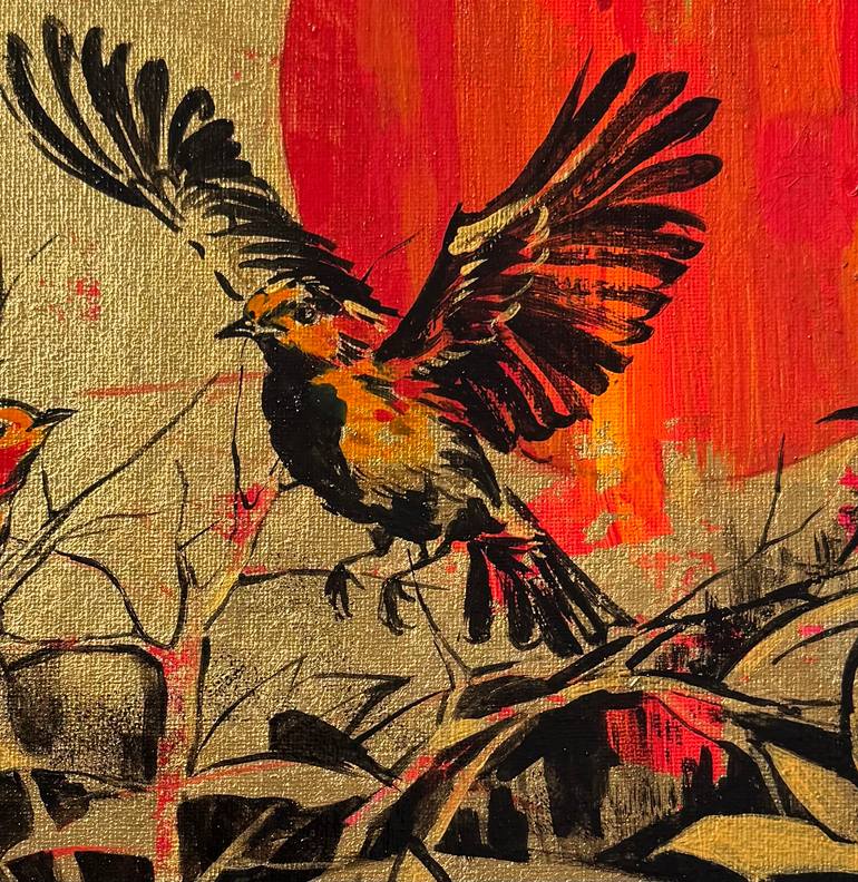 Original Art Deco Animal Mixed Media by Olga Oplyart