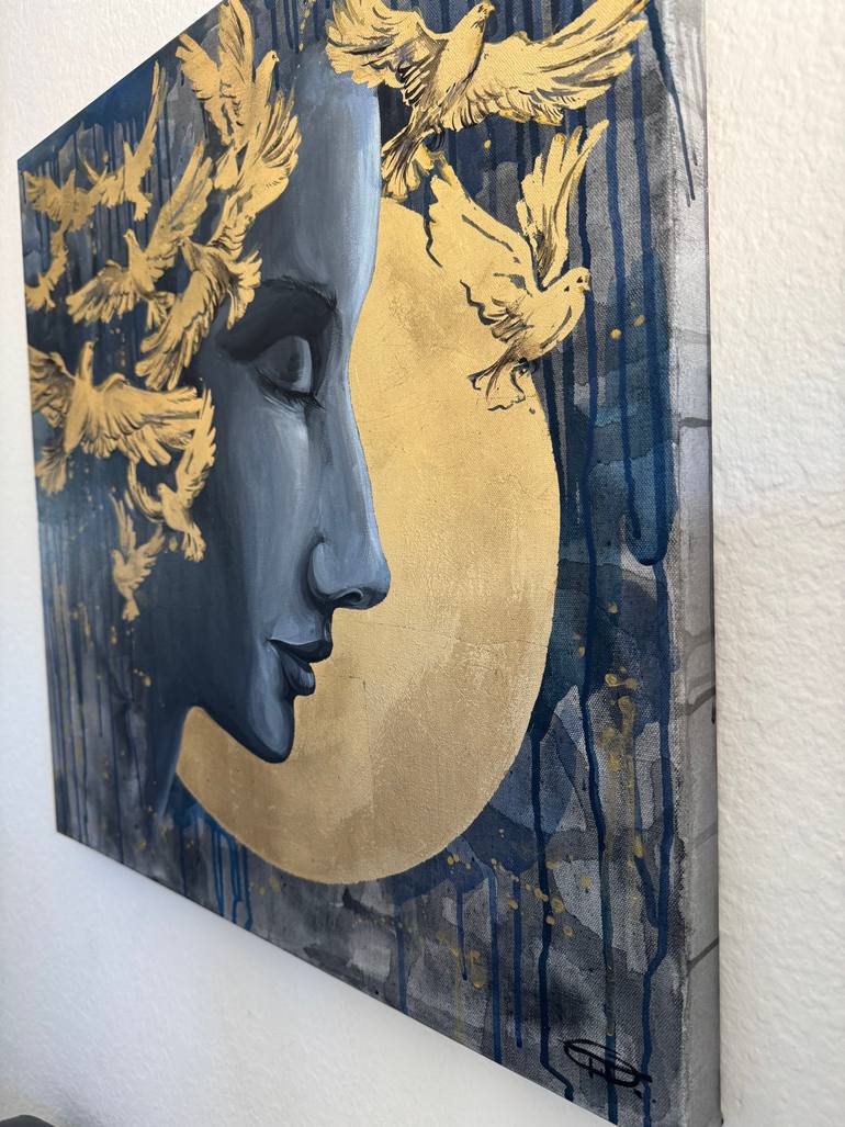 Original Art Nouveau Women Painting by Olga Oplyart