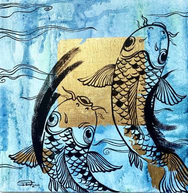 Original Fine Art Fish Paintings by Oplyart Olga