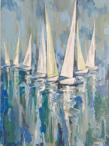Print of Expressionism Boat Paintings by Oplyart Olga