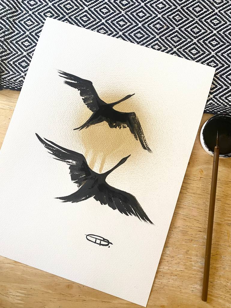 Original Fine Art Animal Drawing by Olga Oplyart