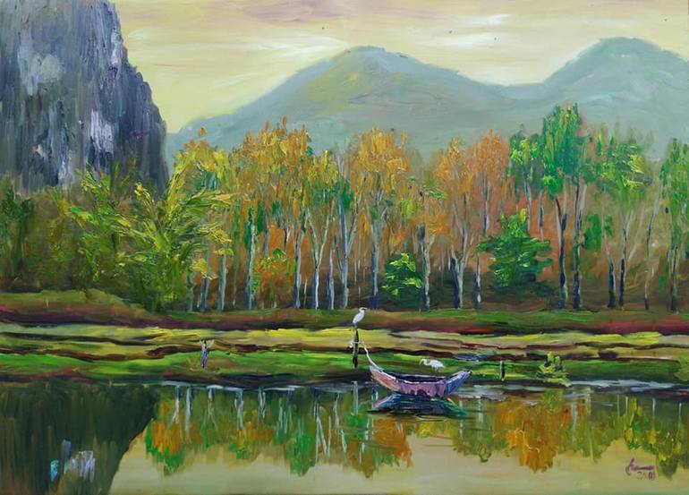 Thưởng thức hình ảnh liên quan đến Chiều Thu Painting và bạn sẽ bị mê hoặc bởi cảnh sắc thiên nhiên hoang dã, với những đám mây trôi qua trên trời, những khu vườn hoa rực rỡ mỹ mãn và những con suối, dòng sông hiền hòa ven đường. Đó là tình yêu đích thực của một người yêu thích sự đơn giản và tinh tế.