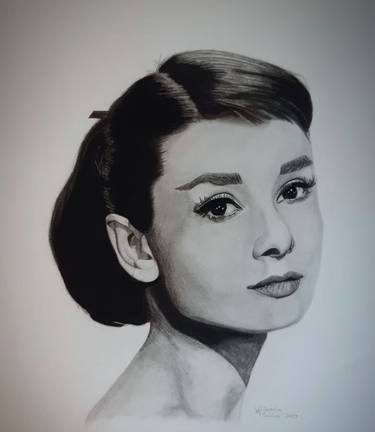 Audrey Hepburn drawing by Sascha Schuerz thumb