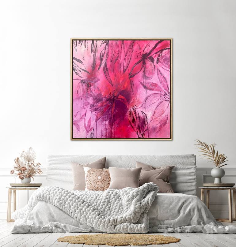 Original Abstract Botanic Painting by Carrie Welsh