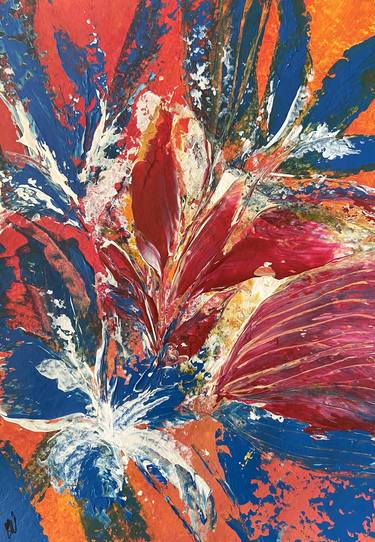 Original Abstract Botanic Paintings by Carrie Welsh