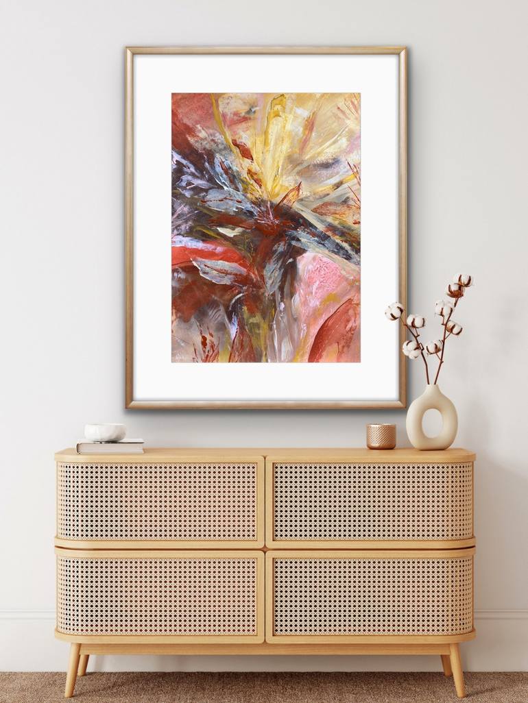 Original Abstract Botanic Painting by Carrie Welsh