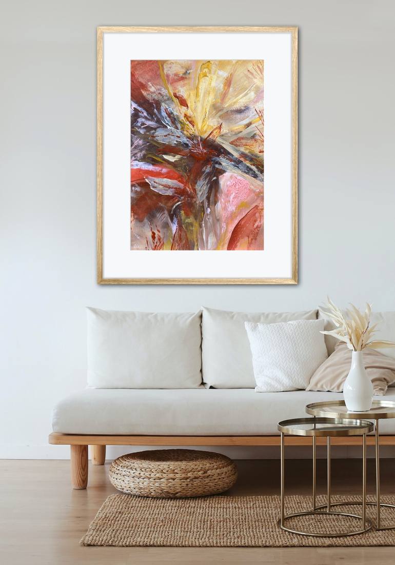 Original Abstract Botanic Painting by Carrie Welsh