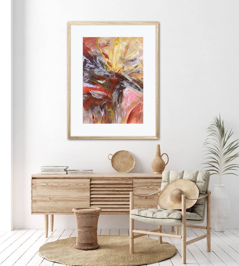 Original Abstract Botanic Painting by Carrie Welsh