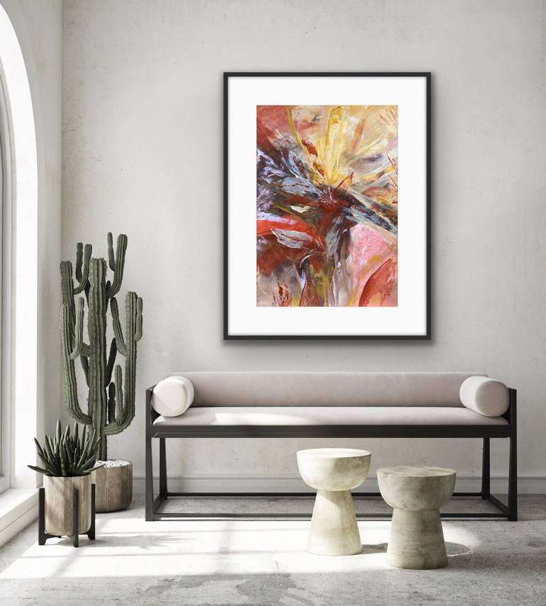 Original Abstract Botanic Painting by Carrie Welsh