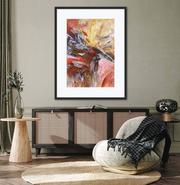 Original Abstract Botanic Painting by Carrie Welsh