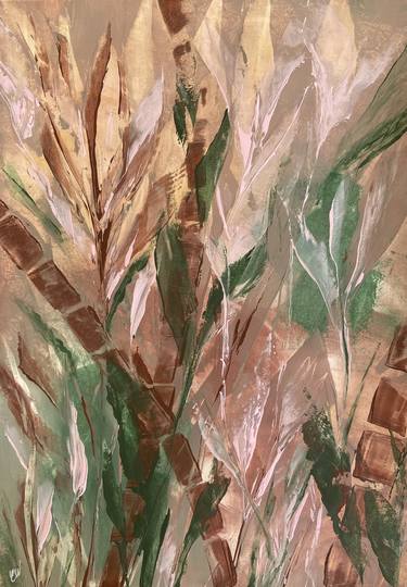 Original Abstract Botanic Paintings by Carrie Welsh