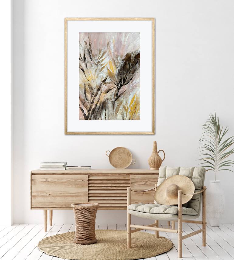 Original Abstract Botanic Painting by Carrie Welsh