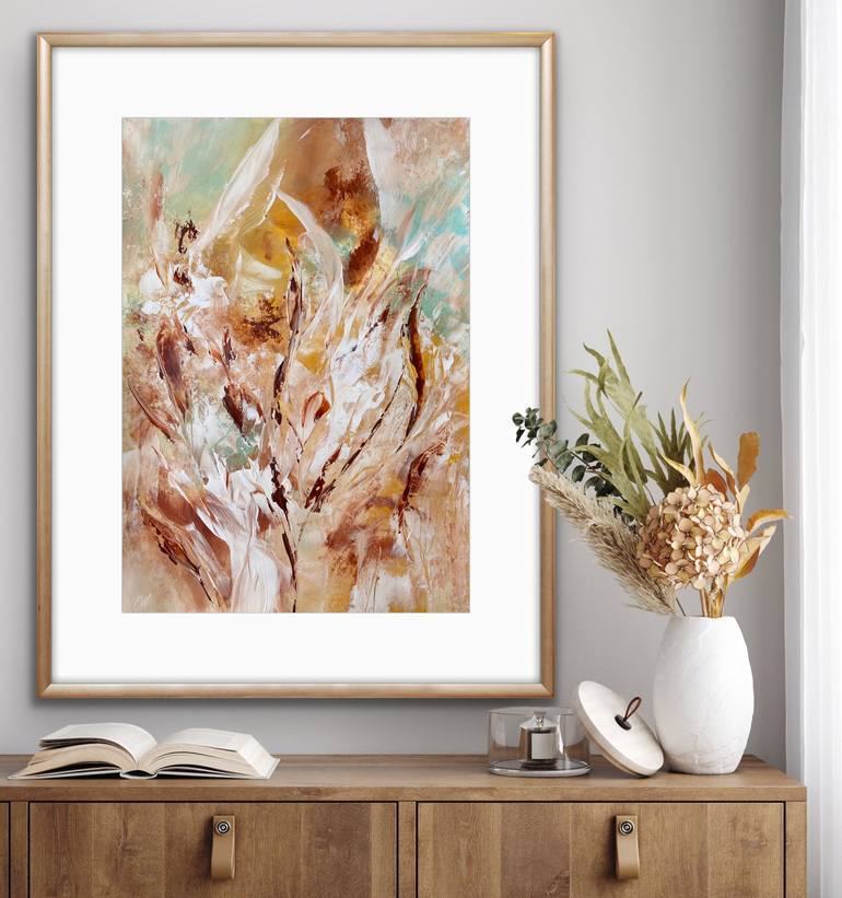 Original Abstract Botanic Painting by Carrie Welsh