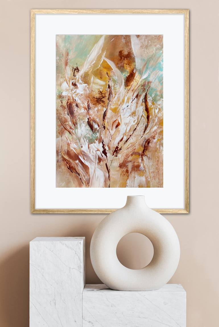 Original Abstract Botanic Painting by Carrie Welsh