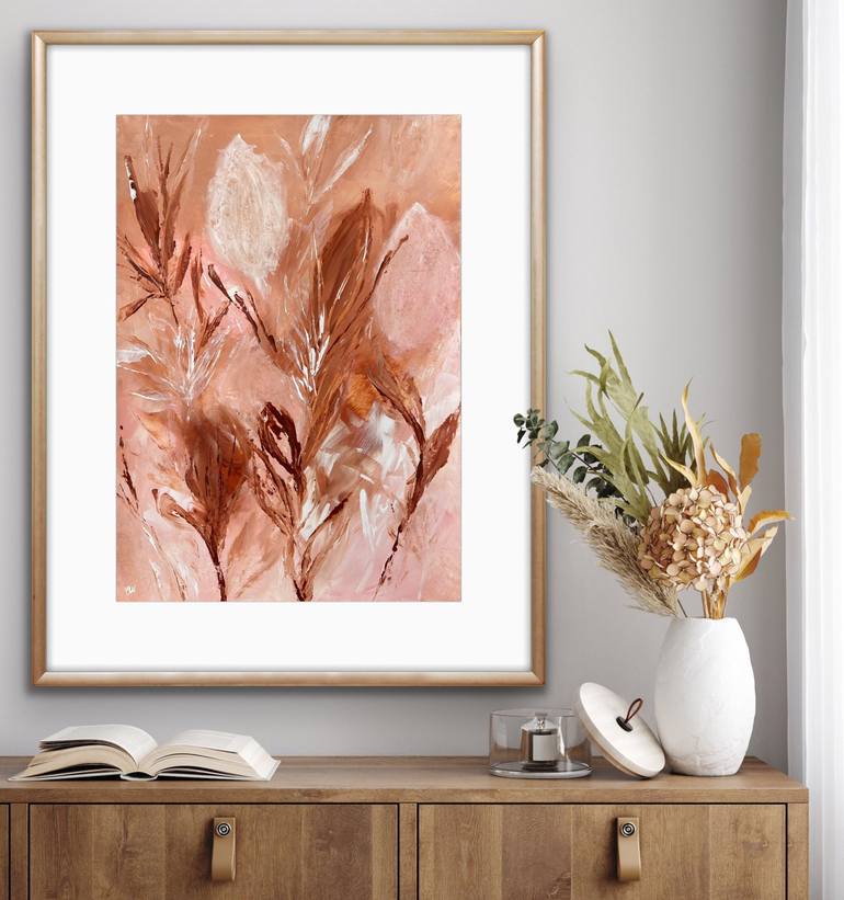 Original Abstract Botanic Painting by Carrie Welsh