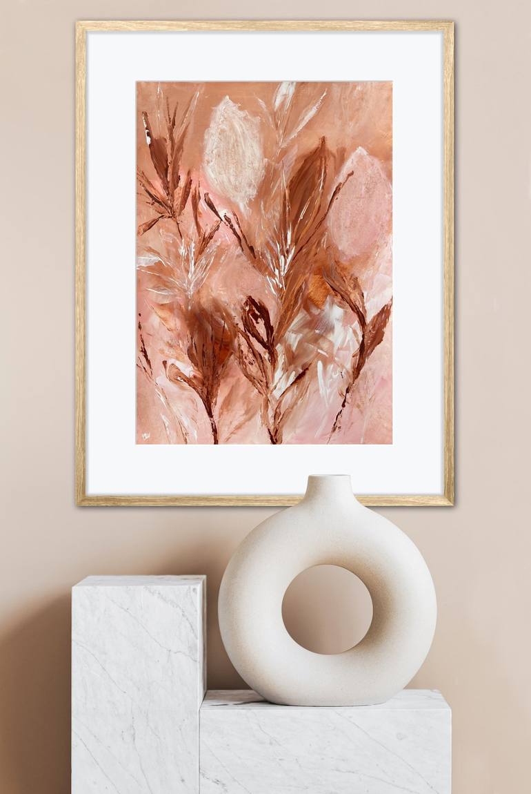 Original Abstract Botanic Painting by Carrie Welsh