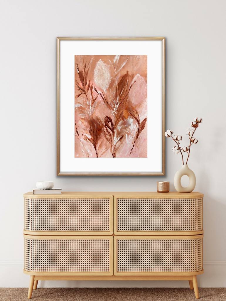 Original Abstract Botanic Painting by Carrie Welsh