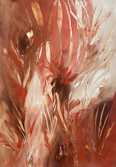 Original Abstract Botanic Paintings by Carrie Welsh